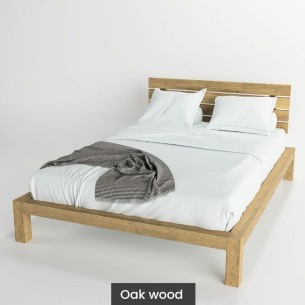 Massif solid wood bed oak Queen 1