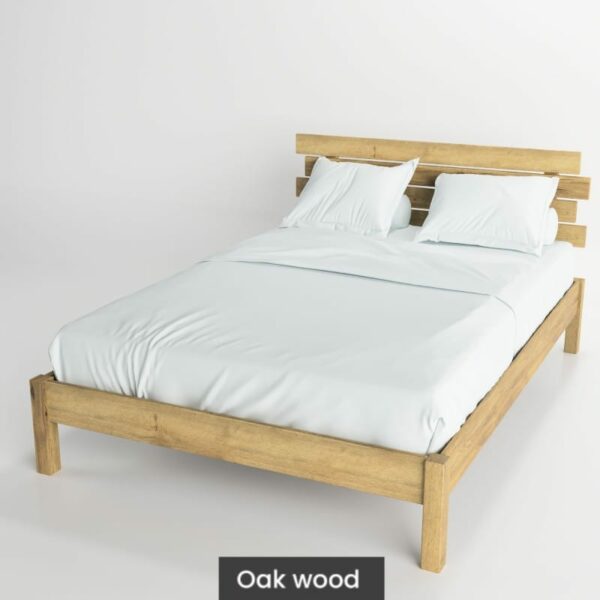 Massif solid wood bed oak Young-3